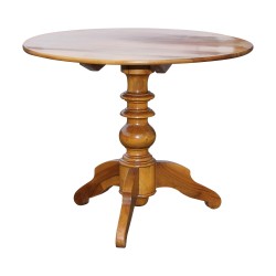 Louis - Philippe table in walnut wood with central leg and …